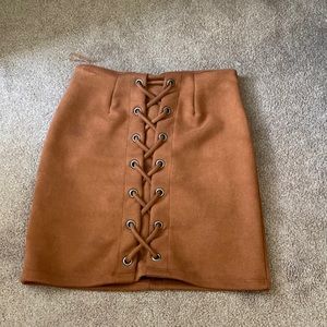 Windsor faux suede skirt